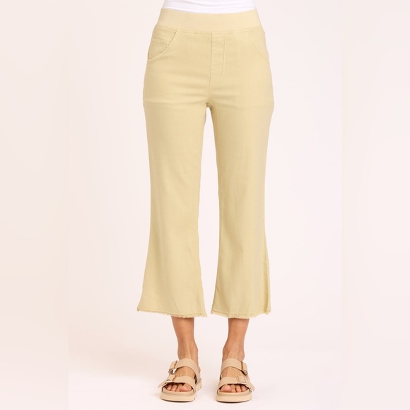 XCVI LORILEI PANT CROP, Butter Yellow - Picture 1 of 5